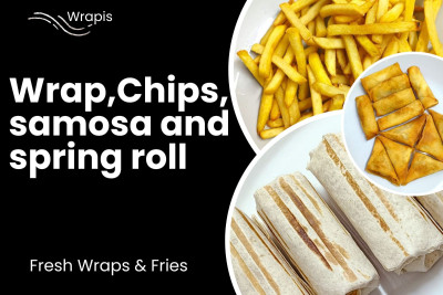 Chicken wrap and chips