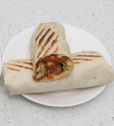 Mixed Shawarma Wrap with Hotdog  + Free Drink